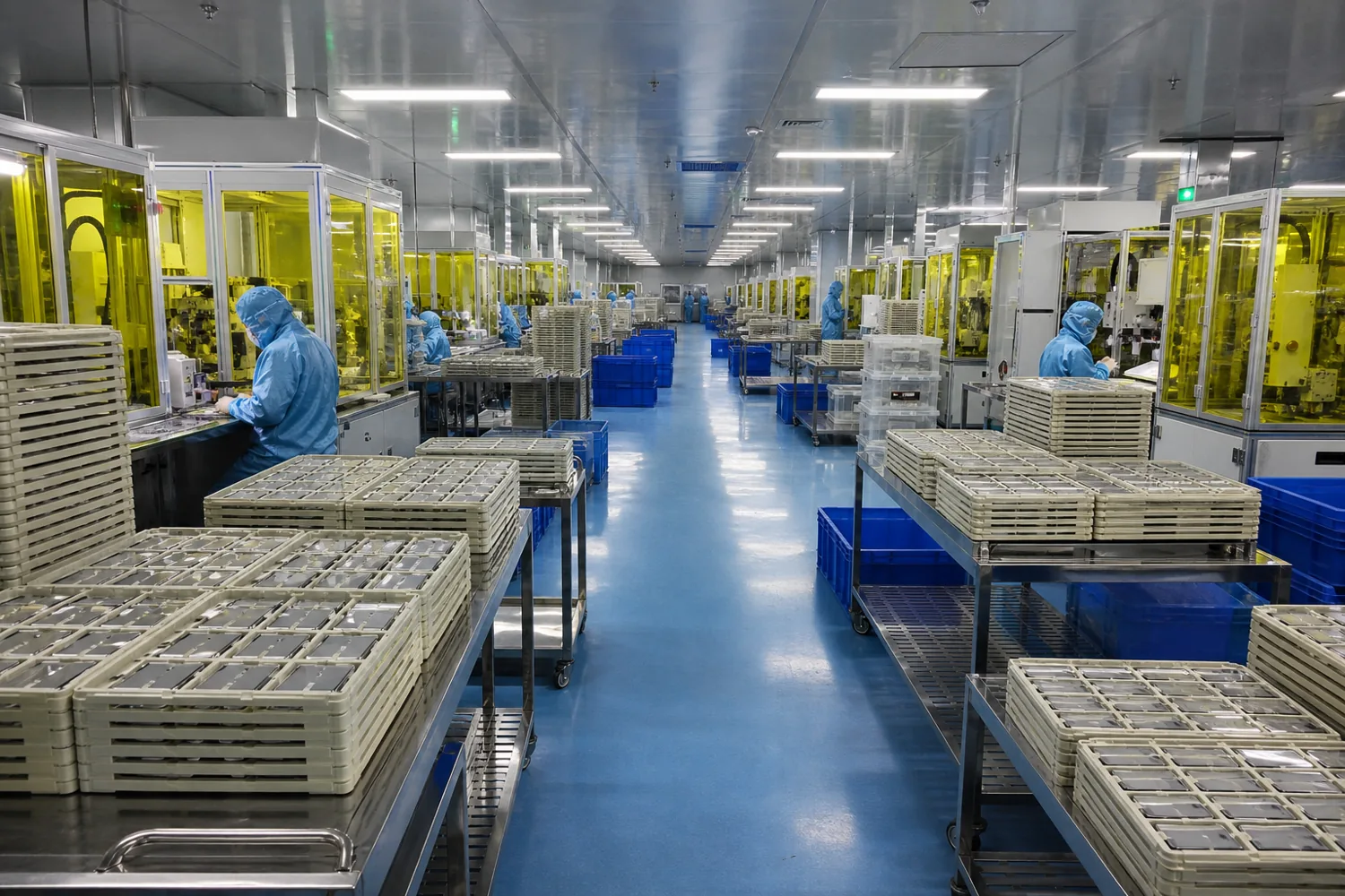 Jihang cleanroom cover glass production area